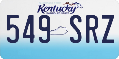KY license plate 549SRZ