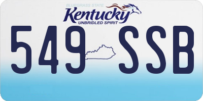 KY license plate 549SSB