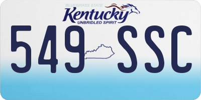 KY license plate 549SSC