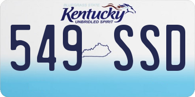 KY license plate 549SSD
