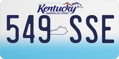 KY license plate 549SSE