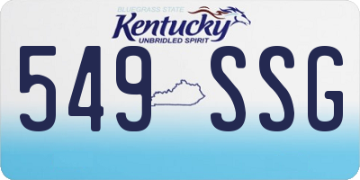 KY license plate 549SSG
