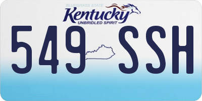 KY license plate 549SSH
