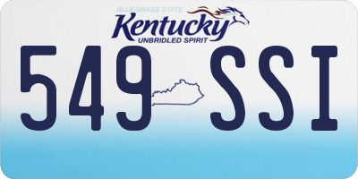 KY license plate 549SSI