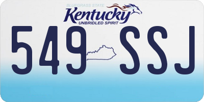 KY license plate 549SSJ