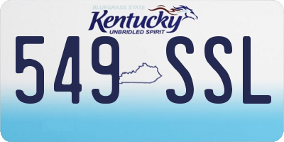 KY license plate 549SSL