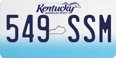 KY license plate 549SSM