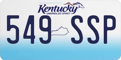 KY license plate 549SSP