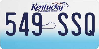 KY license plate 549SSQ