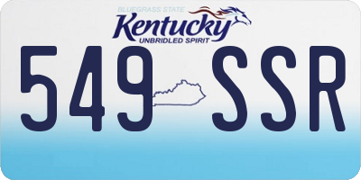 KY license plate 549SSR