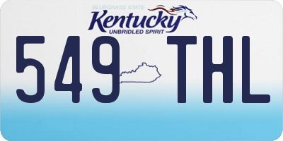 KY license plate 549THL