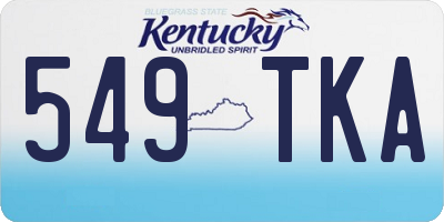 KY license plate 549TKA
