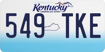 KY license plate 549TKE