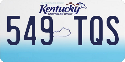 KY license plate 549TQS