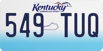KY license plate 549TUQ