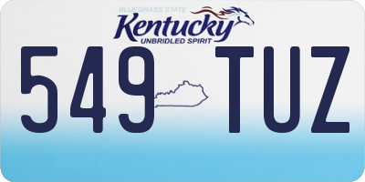KY license plate 549TUZ