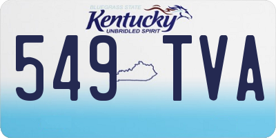 KY license plate 549TVA