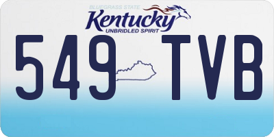 KY license plate 549TVB