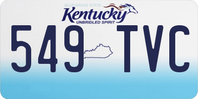 KY license plate 549TVC
