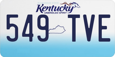 KY license plate 549TVE