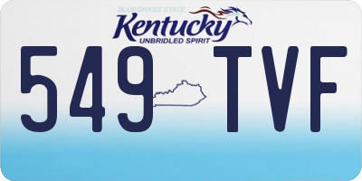 KY license plate 549TVF