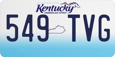 KY license plate 549TVG