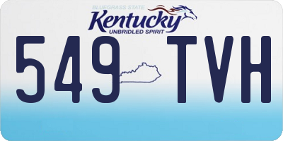 KY license plate 549TVH