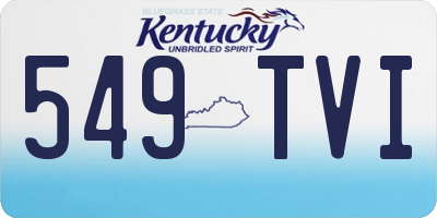 KY license plate 549TVI