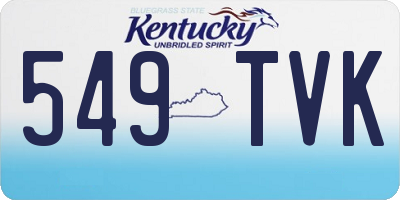 KY license plate 549TVK