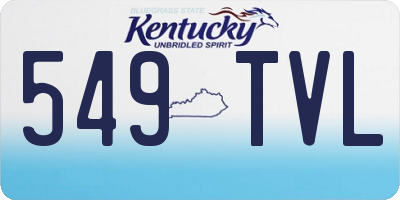 KY license plate 549TVL