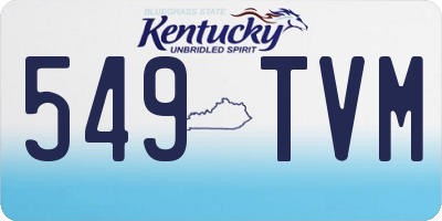 KY license plate 549TVM