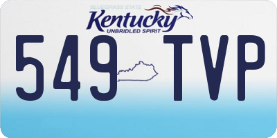 KY license plate 549TVP