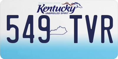 KY license plate 549TVR