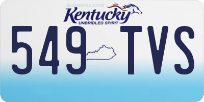 KY license plate 549TVS