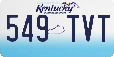 KY license plate 549TVT
