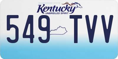 KY license plate 549TVV