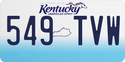 KY license plate 549TVW