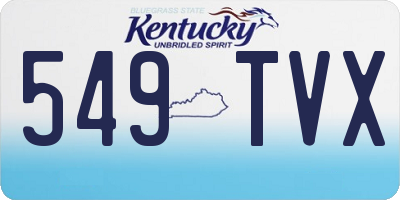 KY license plate 549TVX