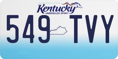 KY license plate 549TVY