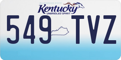 KY license plate 549TVZ