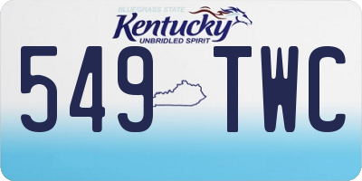 KY license plate 549TWC