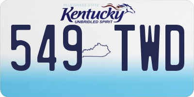 KY license plate 549TWD