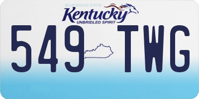 KY license plate 549TWG