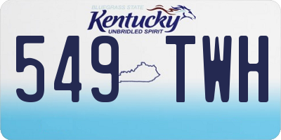 KY license plate 549TWH