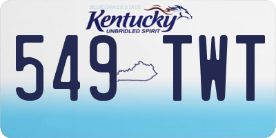 KY license plate 549TWT