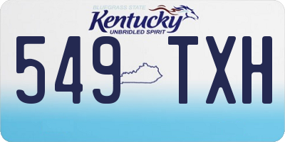 KY license plate 549TXH
