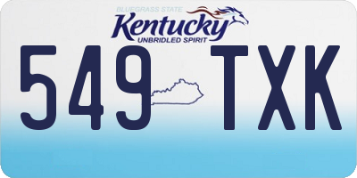 KY license plate 549TXK