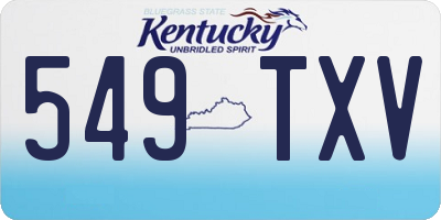 KY license plate 549TXV