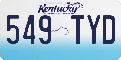 KY license plate 549TYD