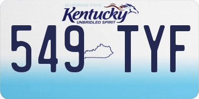 KY license plate 549TYF